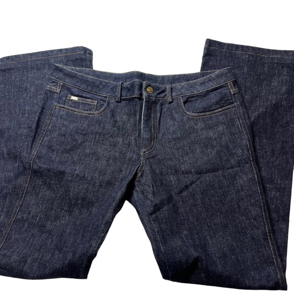 St John Women's Jeans Dark Wash Straight Leg Size 12 Design Pocket EUC - Picture 2 of 7